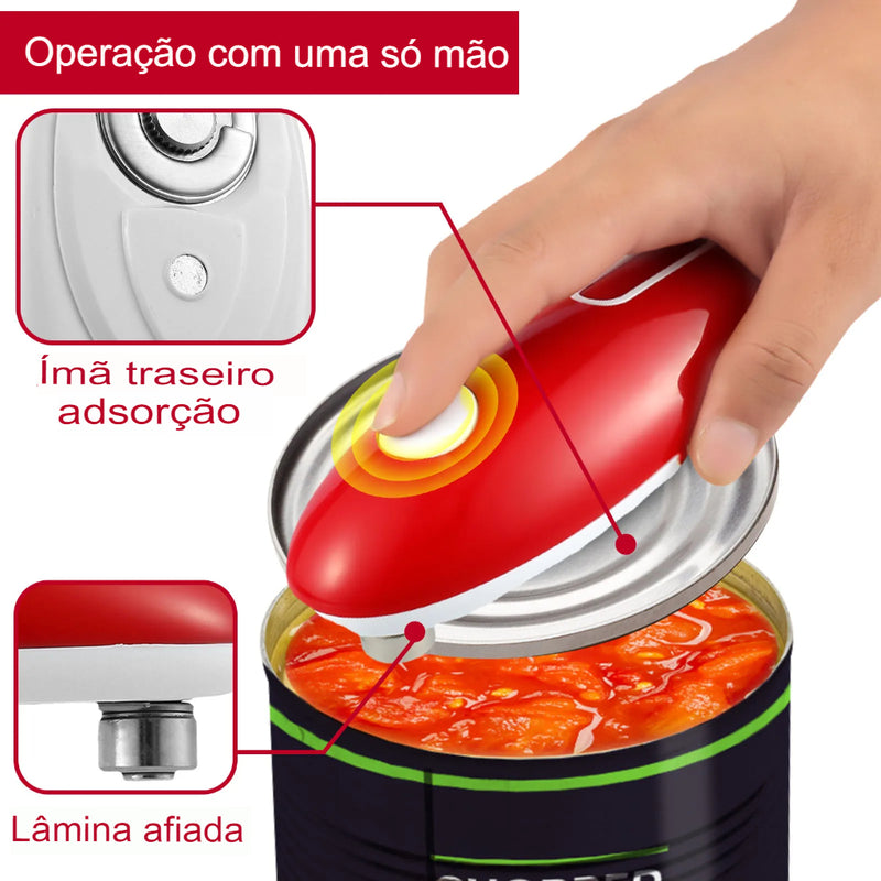 Abridor de Latas Elétrico: Abra Latas sem Esforço - Electshop ÚLTIMAS UNIDADES