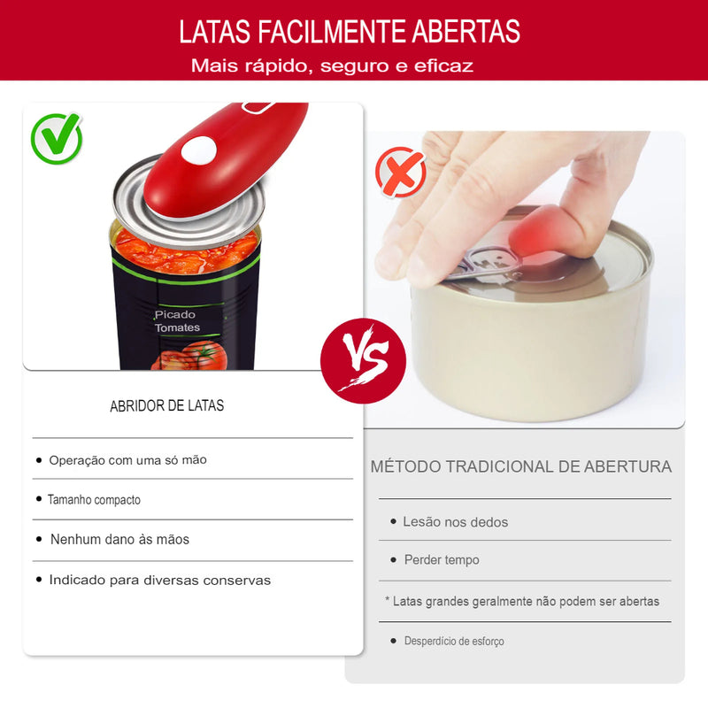 Abridor de Latas Elétrico: Abra Latas sem Esforço - Electshop ÚLTIMAS UNIDADES