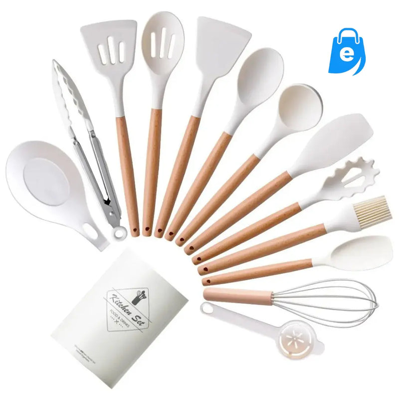 Conjunto de Utensílios de Cozinha de Silicone - La Elect - Electshop