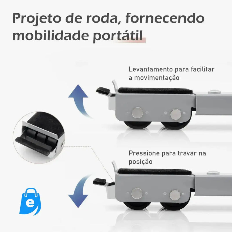 Suporte Ajustável de Moveis ProElect™ - Para Máquina De Lavar e Geladeira (ÚLTIMAS UNIDADES)