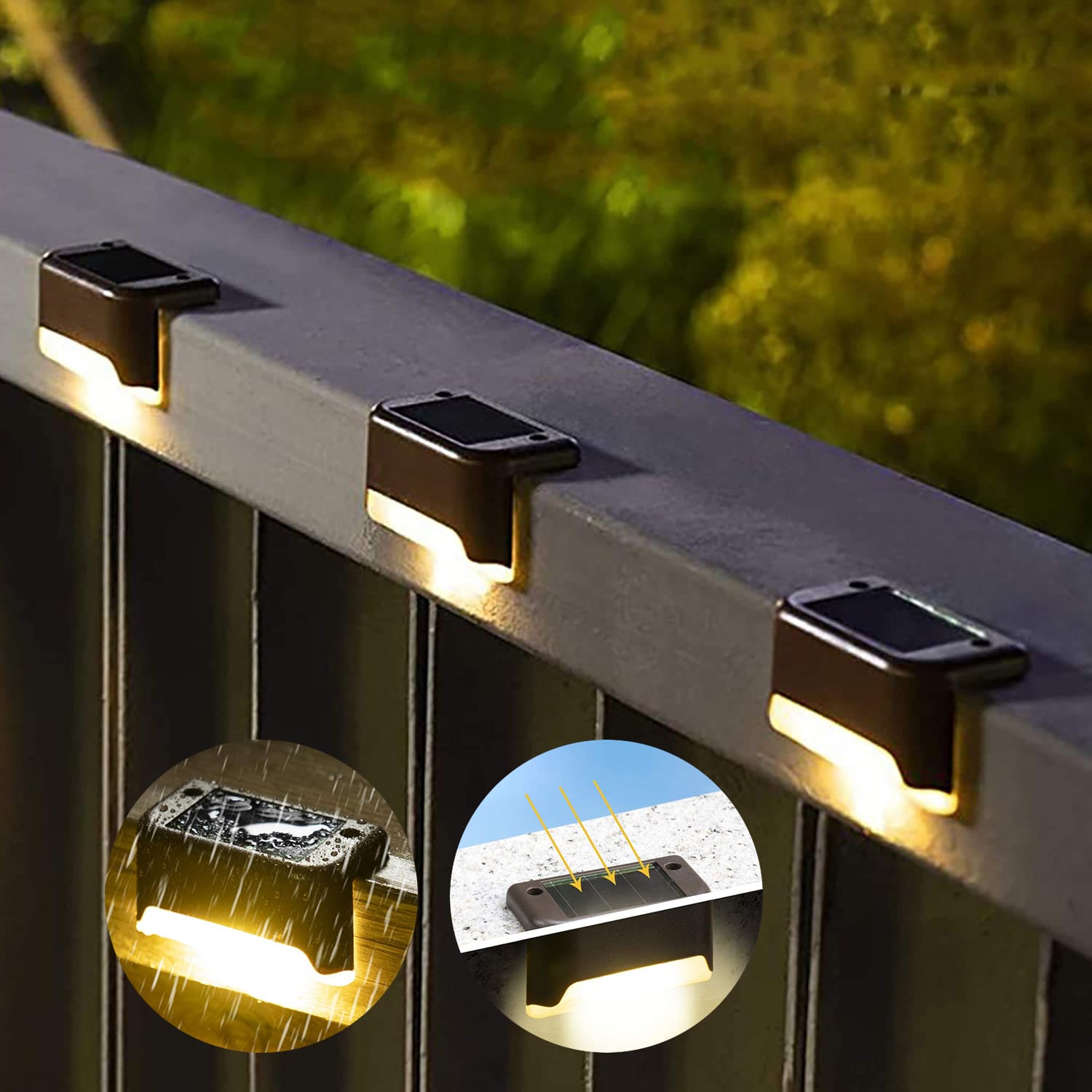 Kit Iluminação Solar Deck Escadas Muro Corrimão [Instalação Fácil]