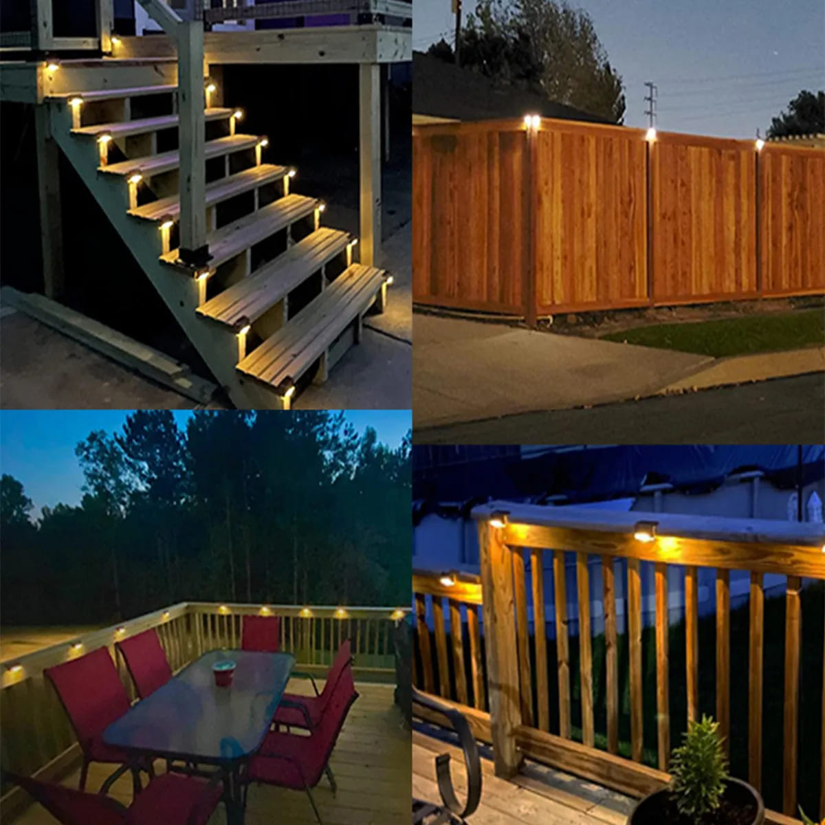 Kit Iluminação Solar Deck Escadas Muro Corrimão [Instalação Fácil]