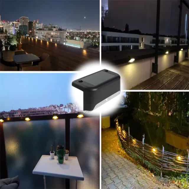 Kit Iluminação Solar Deck Escadas Muro Corrimão [Instalação Fácil]