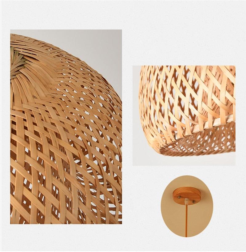 Luminária de Bambu Artesanal Para Casa - Electshop